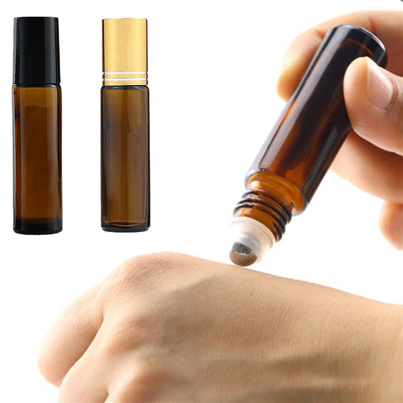 Attar Oil Roll On - 5PCS10/15ml Amber Glass Empty Roll on