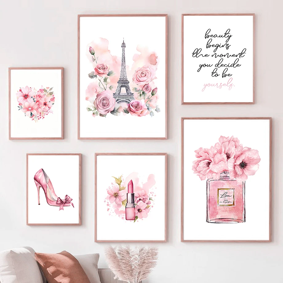 Paris Fashion Art Poster Pink  – Perfume Fragrance House Bewertung und Preis