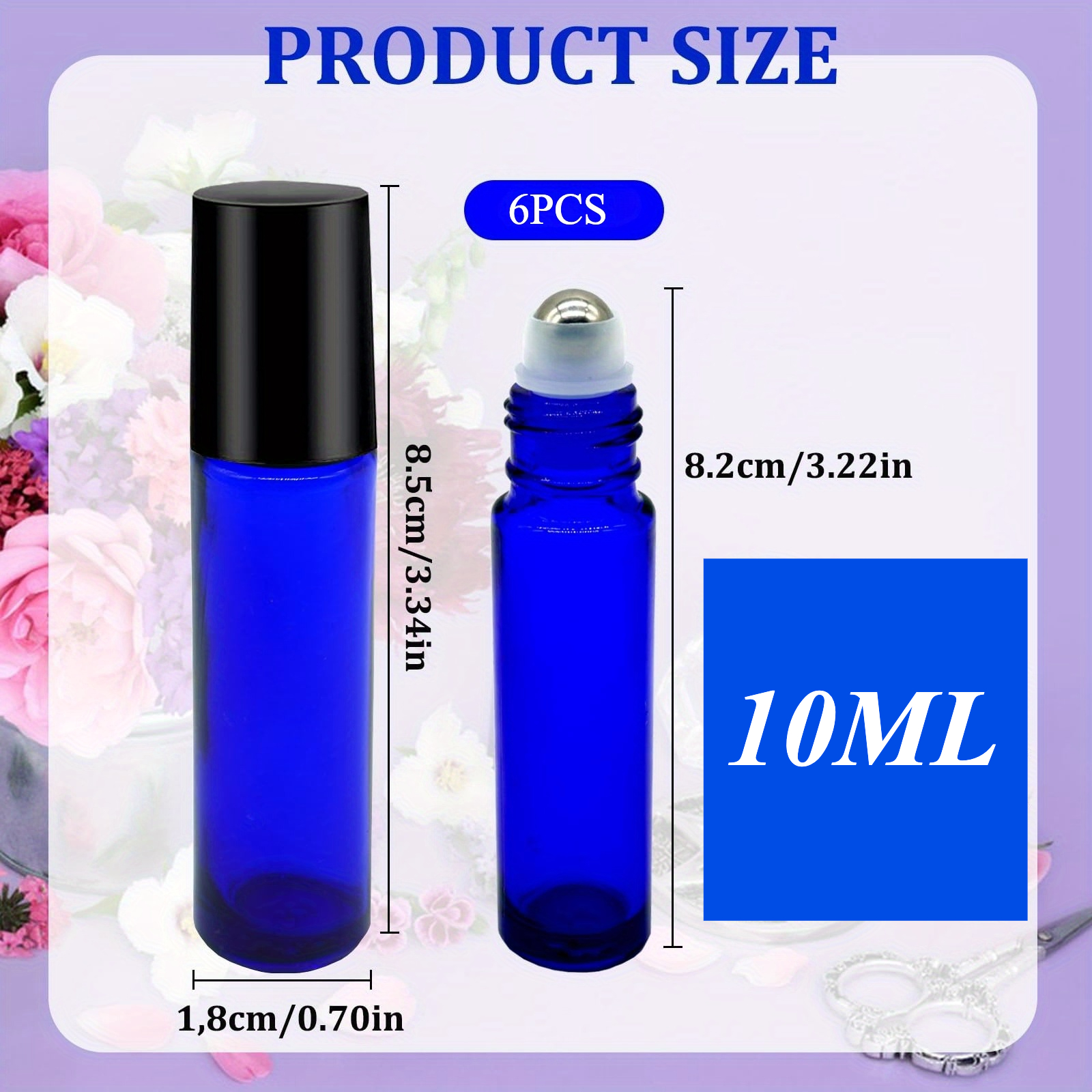 6pcs Glass Roll On Bottles 10m – Attar Oil Roll On Bewertung und Preis