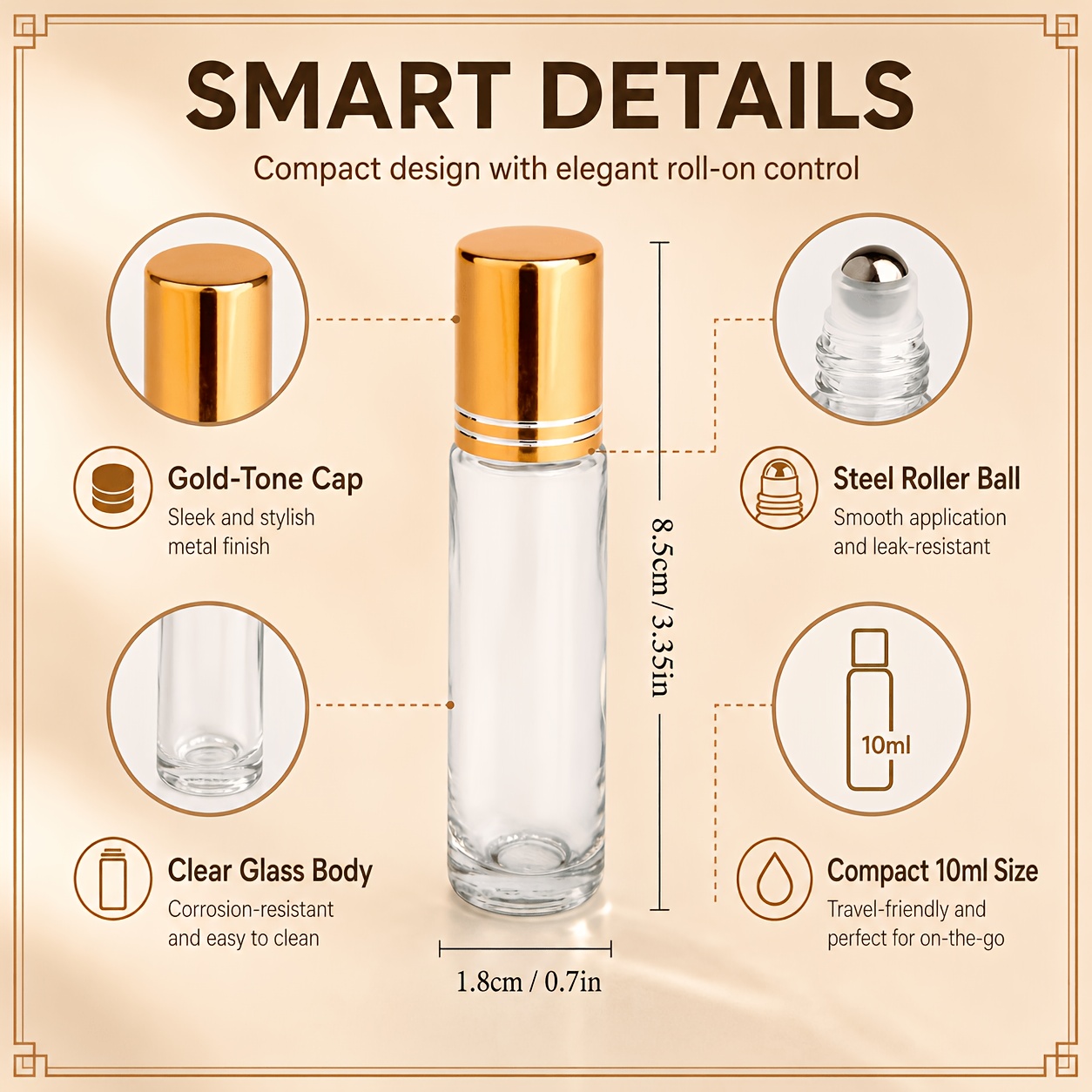 7/14pcs Glass Roll on Bottle 1 – Attar Oil Roll On Bewertung und Preis