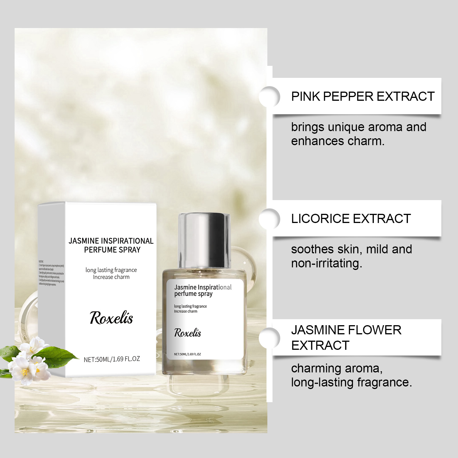 50ml Jasmine Perfume Spray - A – Perfume Jasmine Fragrance Bewertung und Preis
